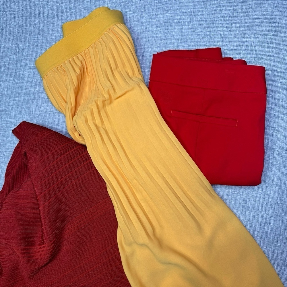 J. Crew Pleated High Rise Midi Skirt Elastic Waist Pull On Saffron Yellow Size 8 - Picture 11 of 11